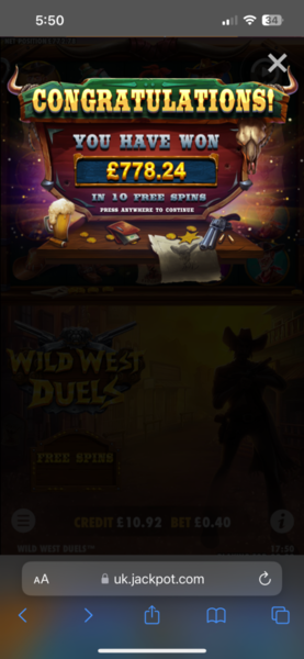 Massive Wild West Duels Win!