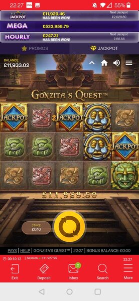 Daily Jackpot on Gonzita's Quest!