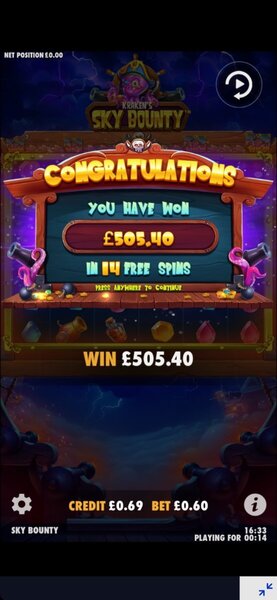 Sky Bounty Bonus Goes Huge!
