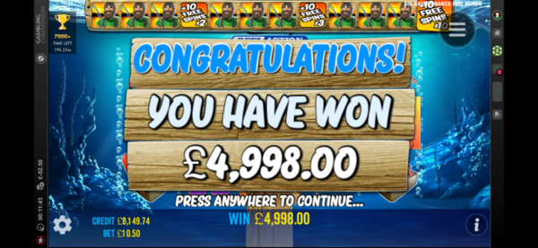 Big Bass Bonanza x10 Win!