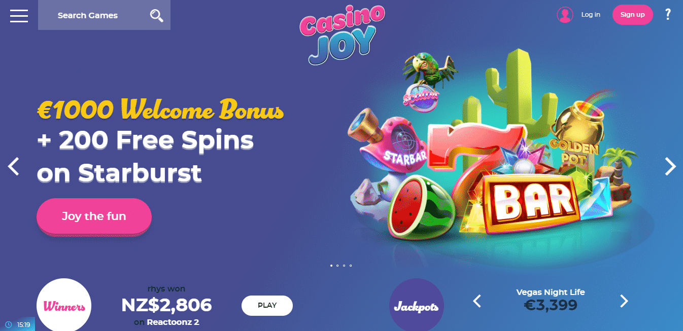 Casino Joy Homepage