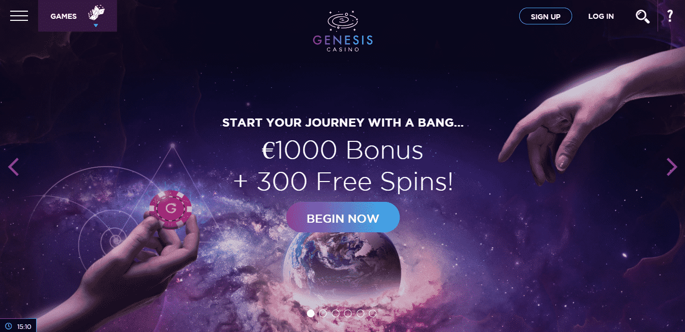 Genesis Casino Homepage