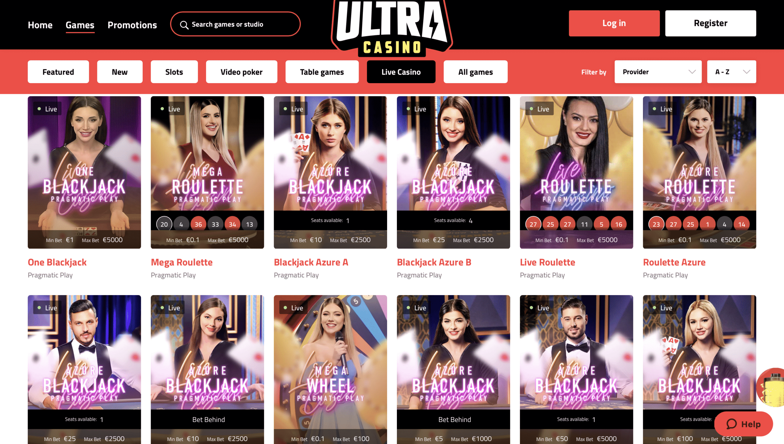 UltraCasino Live Casino