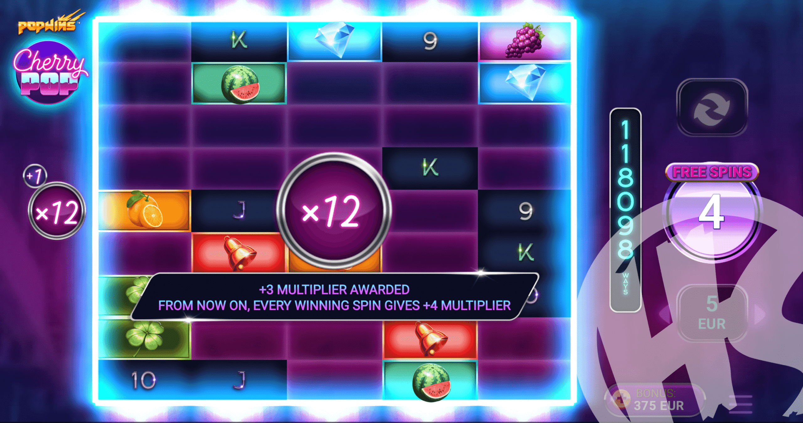 Unlock All CherryPop™ Reels to Increase The Multiplier