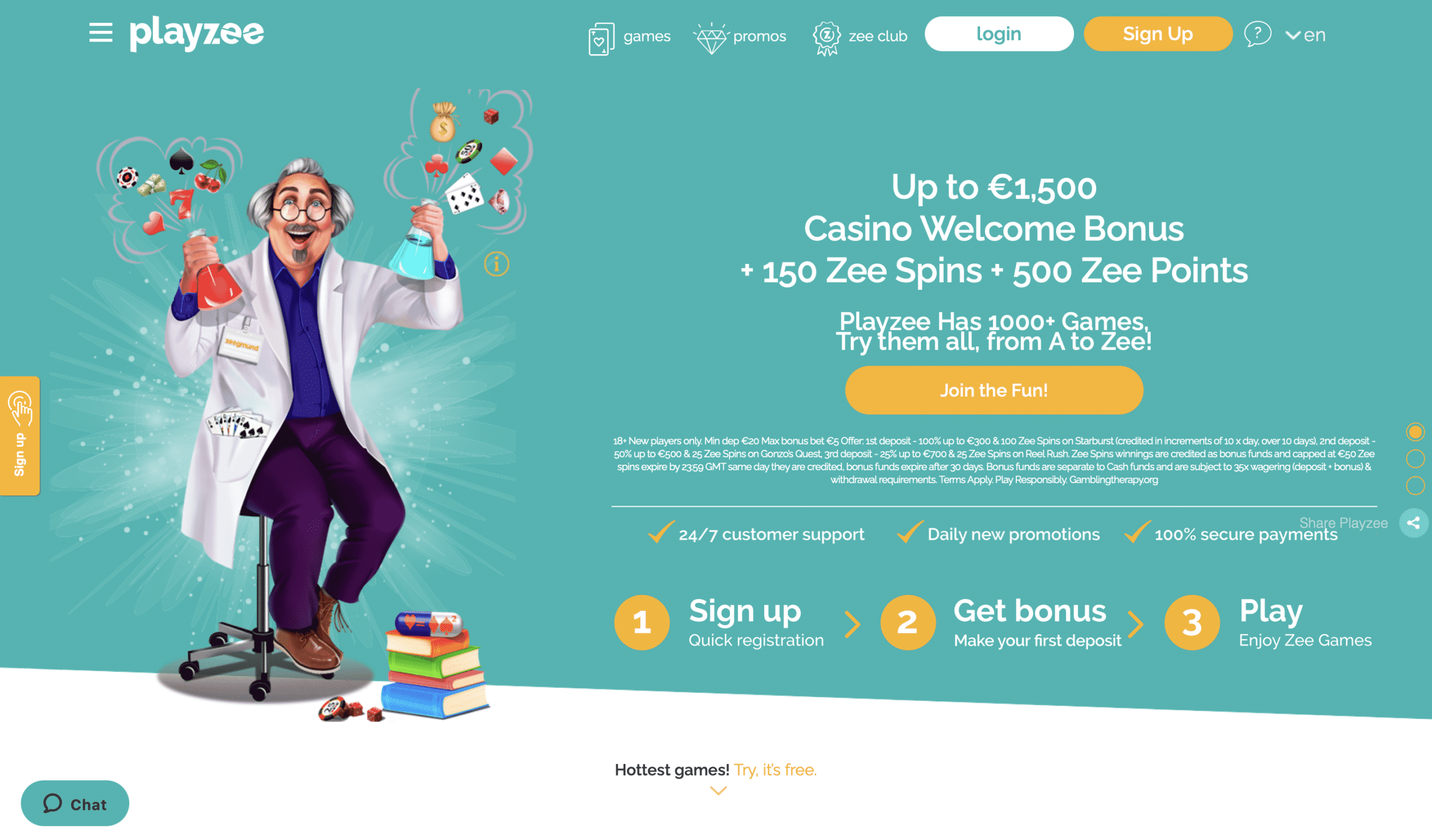 Playzee Homepage